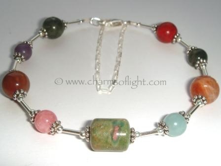 Multi-gemstone bracelet